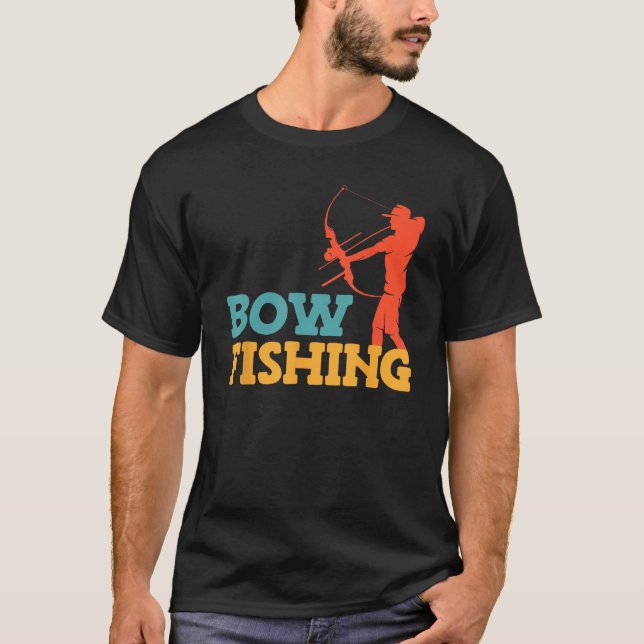 Bow-fiske Bow Hunter Fish Hunting Bow-fiskare T Shirt (Framsida)