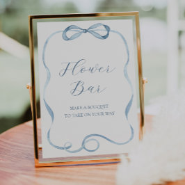 Bow Flower Bouquet Pub-tecken Poster