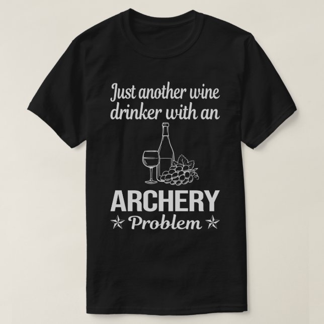 Bow för den funktionella pilpilen i Vin Drinker Ar T Shirt (Design framsida)