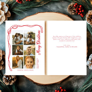 Bow God Jul Familj 6 Bilder Julkort
