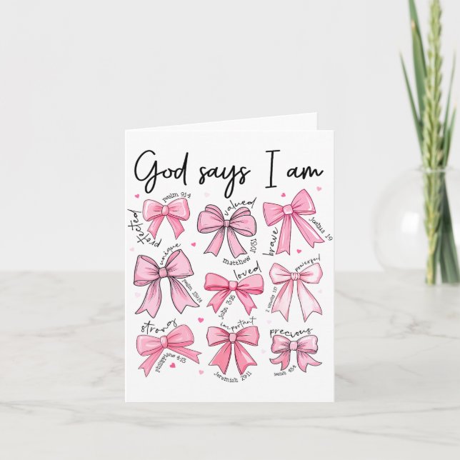 Bow God Say I Am Christian Girl Teen Women Bible V Kort (Framsida)