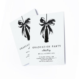Bow Graduation Invitation Girl High School College OSA Kort