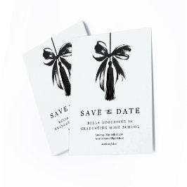 Bow Graduation Save the Date Insert Card Tack Kort