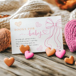 Bow Hearts Sprinkle Böcker för Baby-kort Tilläggskort