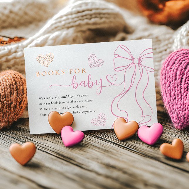 Bow Hearts Sprinkle Böcker för Baby-kort Tilläggskort (Skapare uppladdad)