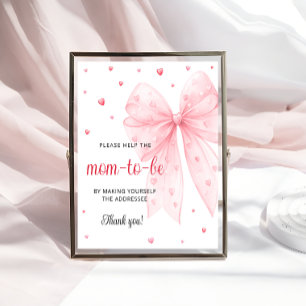 Bow Hjälp Busy Mamma-to-BE Adress och kuvert Poster