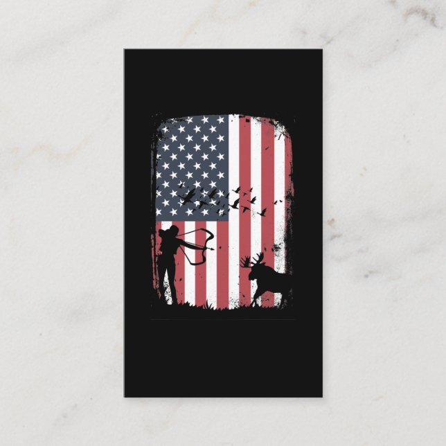 Bow Hjort Hunting USA Hjort Hunter Visitkort (Framsida)