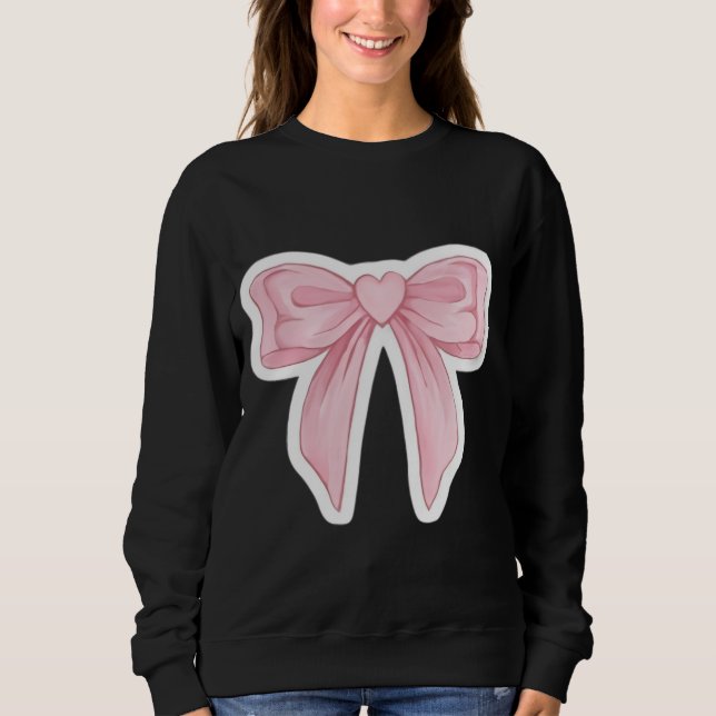 Bow Hoodie för flickor T Shirt (Framsida)