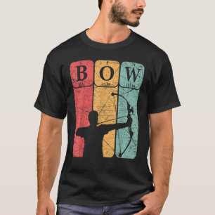 Bow Hunter Periodic Bord Inslag Bow Hunting Arc T Shirt