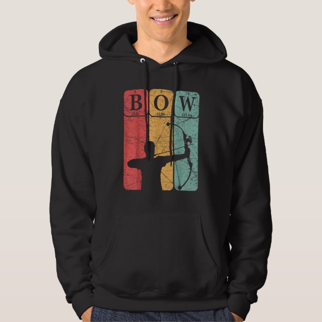 Bow Hunter Periodic Table Elements Bow Hunting Arc Hoodie (Framsida)
