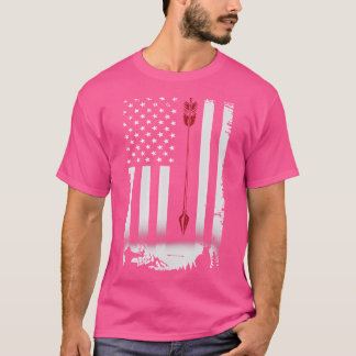 Bow Hunting American Flagga Patriotic Usa Hjort Hu T Shirt
