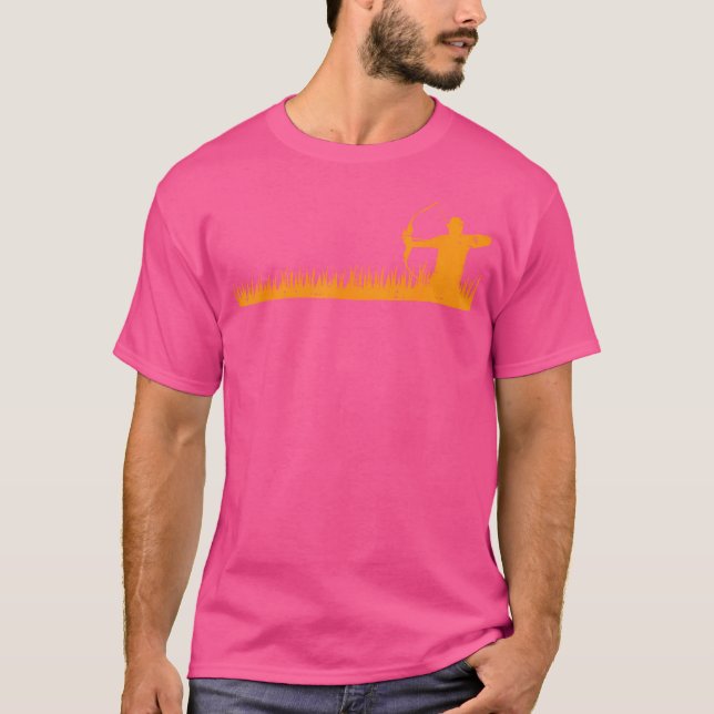 Bow Hunting Archer i grässärkeljakt T Shirt (Framsida)