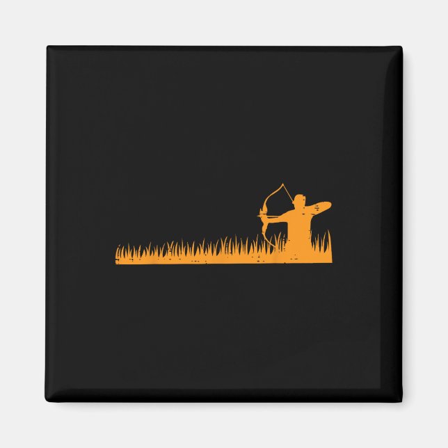 Bow Hunting Archer in Gr Archery Hunter Manar Wome Magnet (Framsidan)