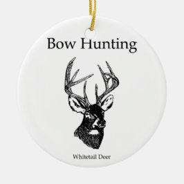 Bow Hunting (vit Svan Buck) Julgransprydnad Keramik