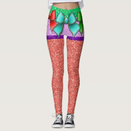 Bow Illusion Diamonds Pop Mode Leggings