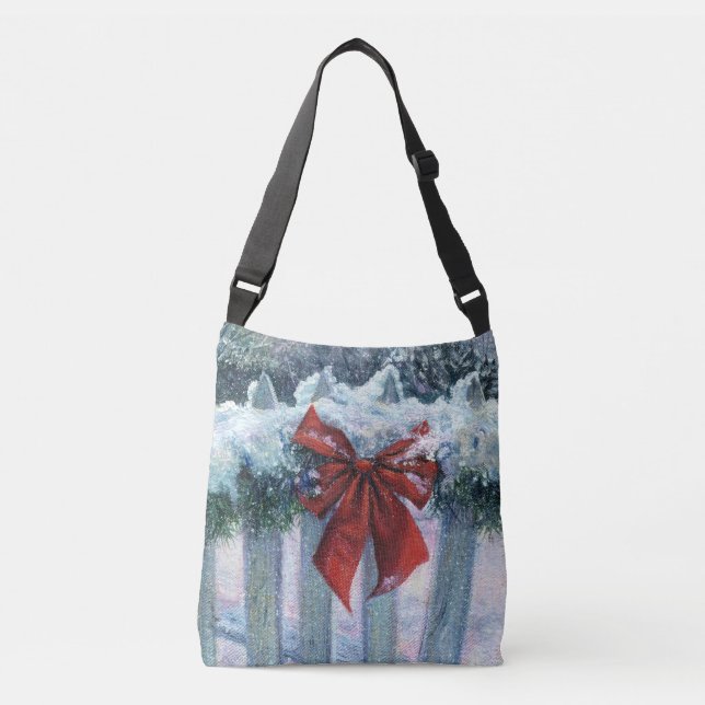 "Bow in the Snö" Tote Bag Axelväska (Framsida)