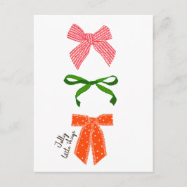Bow Jolly Little Things Christmas  Inbjudan Vykort