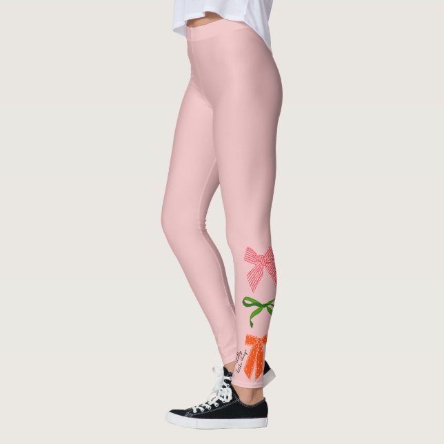 Bow Jolly Little Things Christmas  Leggings (Vänster)