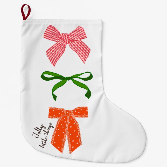 Bow Jolly Little Things Christmas  Stor Julstrumpa (Framsidan)