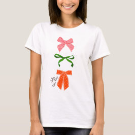 Bow Jolly Little Things Christmas  T Shirt