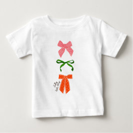 Bow Jolly Little Things Christmas  T Shirt