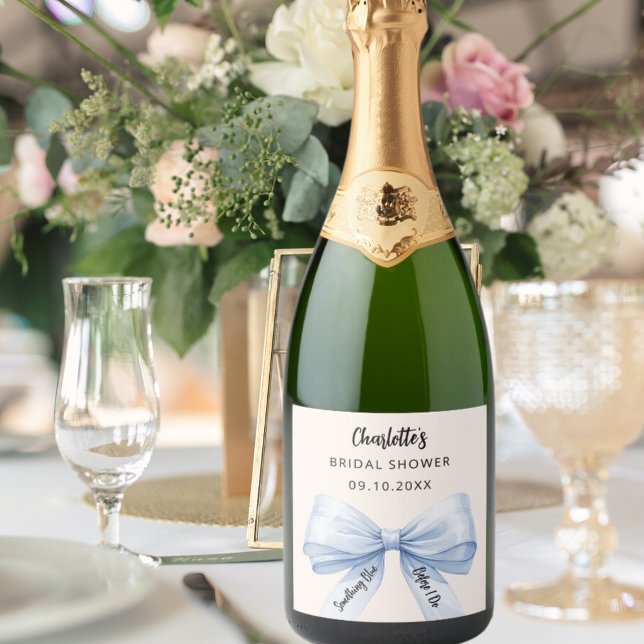 Bow kräm Något blått innan jag gör Bröllopsdusch (Skapare uppladdad)