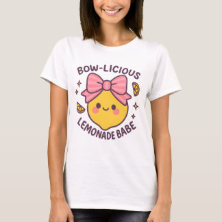 Bow-Licious Lemonade Babe png - Cute Girly Fruit Q T Shirt