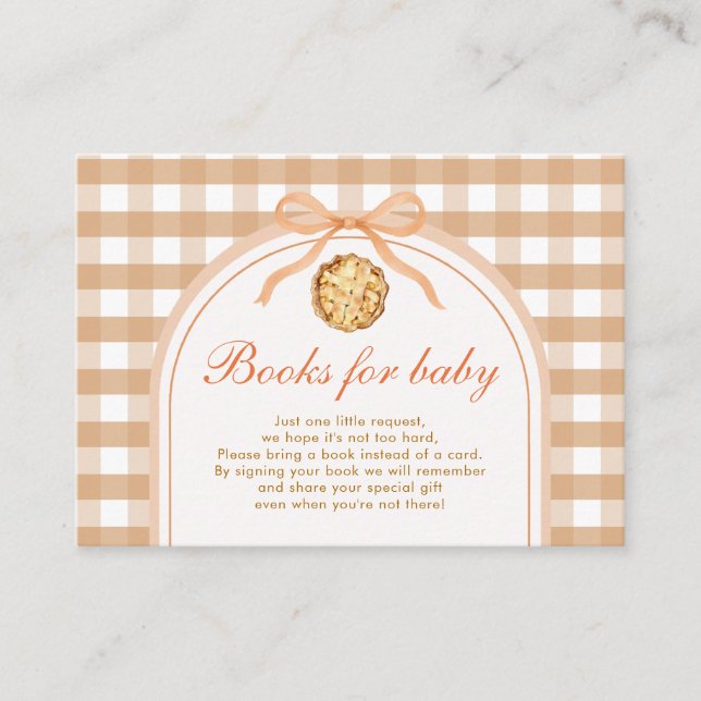 Bow Little Cutie Paj Bokar för Baby Gingham Fall Tilläggskort (Framsida)
