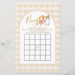 Bow Little Cutie Paj Pastel Gingham Bingo Game