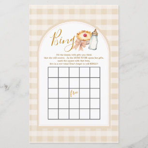 Bow Little Cutie Paj Pastel Gingham Bingo Game