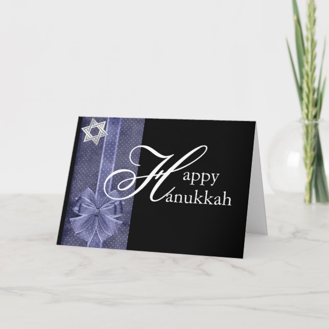 Bow Lycklig Hanukkah-hälsningskort Helgkort (Framsida)