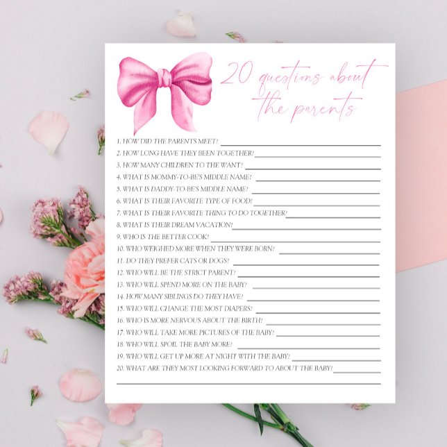 Bow-matchen Party | 20 frågor om föräldrar (Skapare uppladdad)