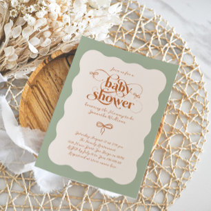 Bow Modern minimalistisk babystövel för Neutralt Inbjudningar