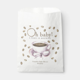 Bow- och kaffedryck för babydusch