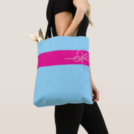 Bow on Pink Tote Tygkasse