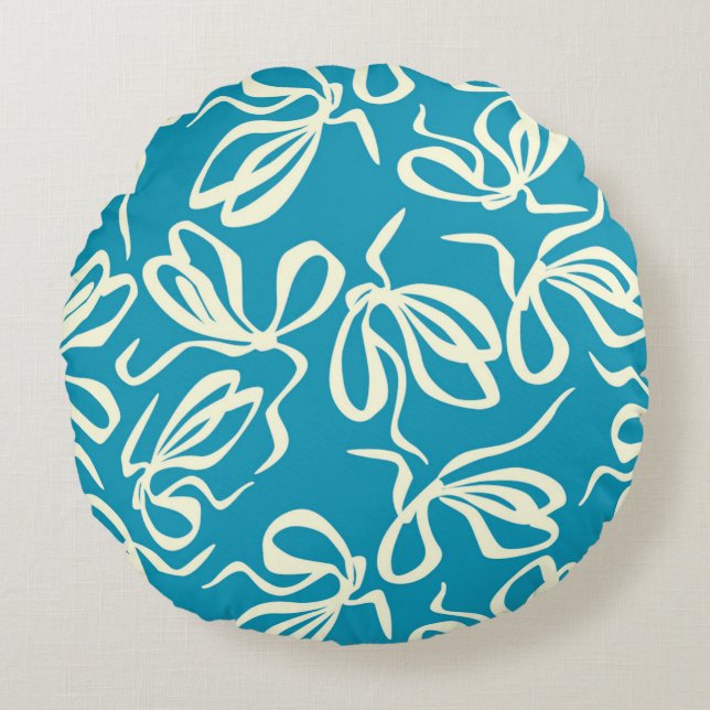 Bow pattern, Seamless texture. For fashion prints  Rund Kudde (Framsidan)