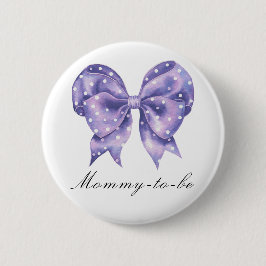 Bow Polka Dot Baby Shower - Blivande mamma Knapp
