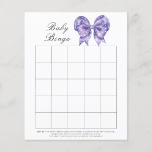 Bow prickiga Baby shower bingo spel