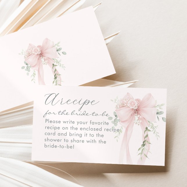 Bow Recipe for the bride Coquette Aesthetic Tilläggskort (Skapare uppladdad)