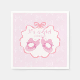 Bow Ribbon är en flicka Pappersservett