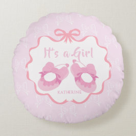 Bow Ribbon är en flicka Rund Kudde