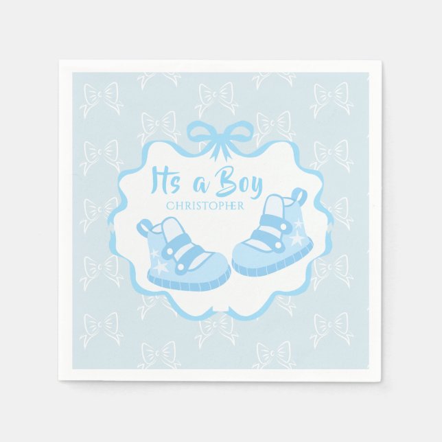 Bow Ribbon är en pojke Pappersservett (Framsidan)