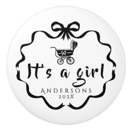 Bow Ribbon Nursery Baby Pram Knopp