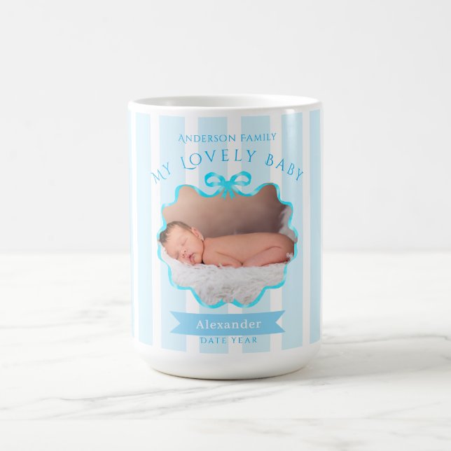 Bow Ribbon Nyfödd Baby Pojke  Kaffemugg (Center)
