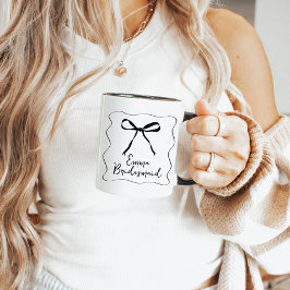 Bow Ribbon Personlig Bridesmaid Mugg Gift