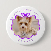 Bow Ribbon Pet Photo Lila