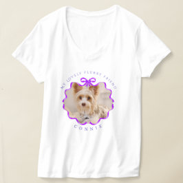 Bow Ribbon Pet Photo Lila T Shirt