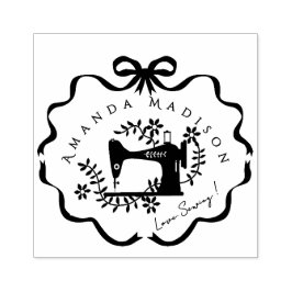 Bow Ribbon Sewing Rubber Frimärke Stämpel