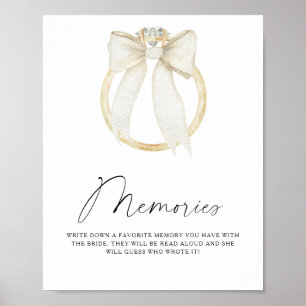 Bow & Ring-minnen med bruden Poster