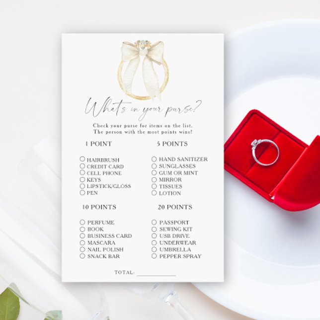 Bow Ring Möhippa Vad är det i ditt handväska? (Skapare uppladdad)